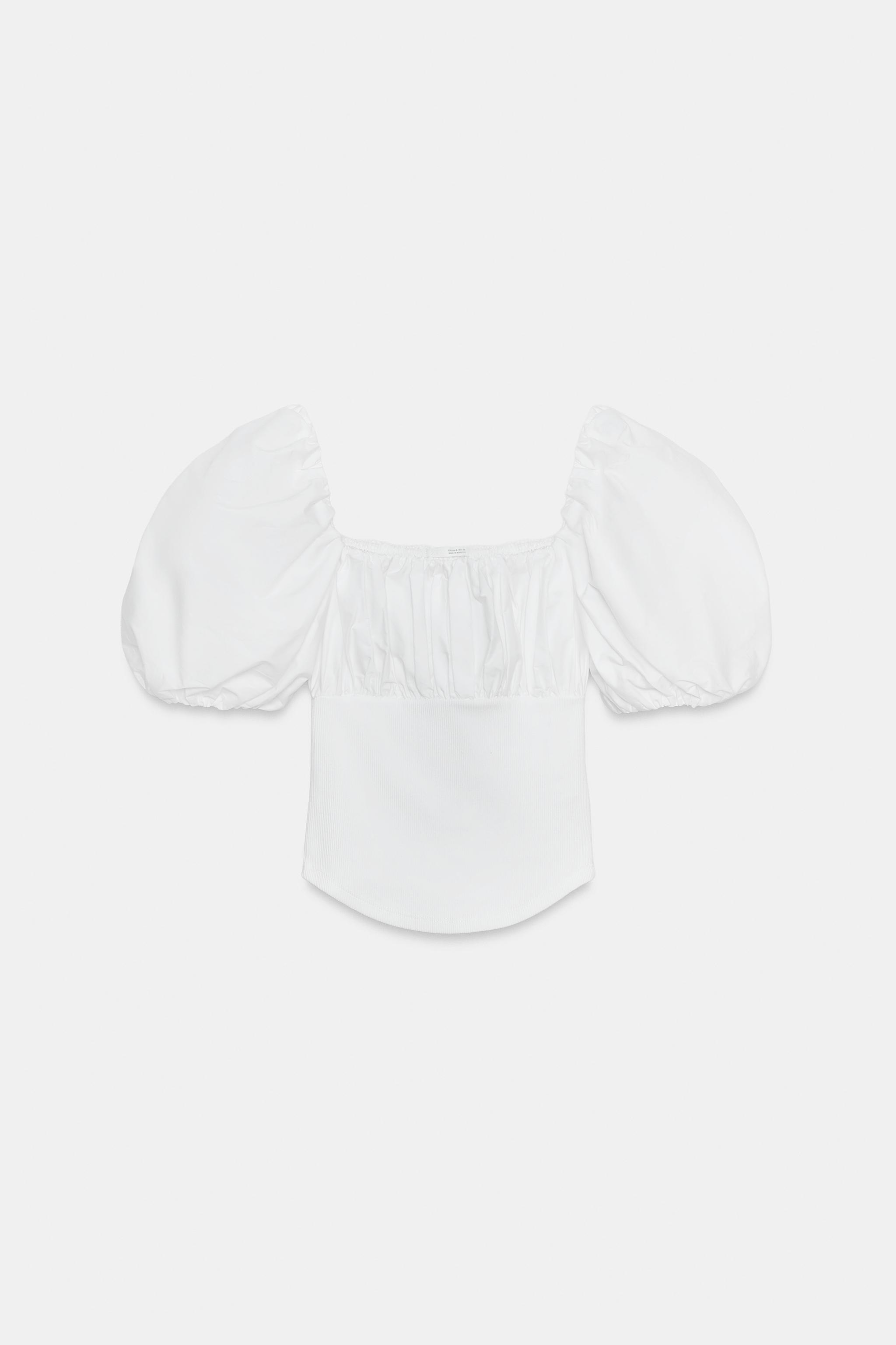 COMBINATION BALLOON SLEEVE TOP